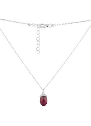 Серебряное колье с натуральным рубином 4.567ct (500мм размер) 2126669