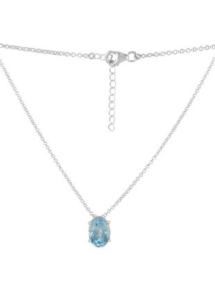 Серебряное колье с натуральным топазом 6.985ct (500мм размер) 2126683