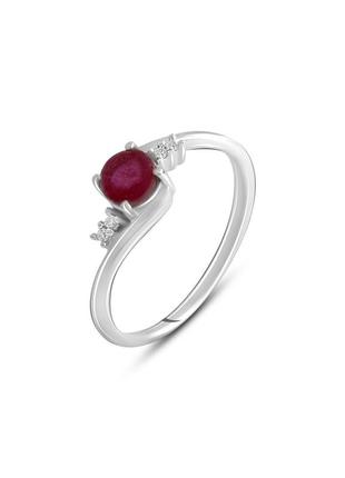 Серебряное кольцо с натуральным рубином 0.756ct (16.5/17.5 см размеры) 2127567