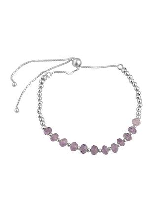 Срібний браслет з натуральним аметистом 13.144 ct (безрозмірний) 2129028