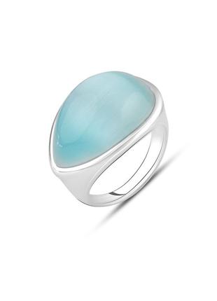 Серебряное кольцо с кошачьим глазом 16.65ct (17/17.5 см размеры) 2129424
