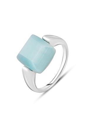 Серебряное кольцо с кошачьим глазом 7.554ct (17/17.5 см размеры) 2130109
