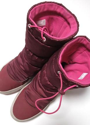 Жіночі зимові чоботи crocs lodge point pull-on boot, оригінал розмір w7/37 стелька 23,8 см3 фото