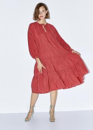 Zara оверсайз сукня з воланами х