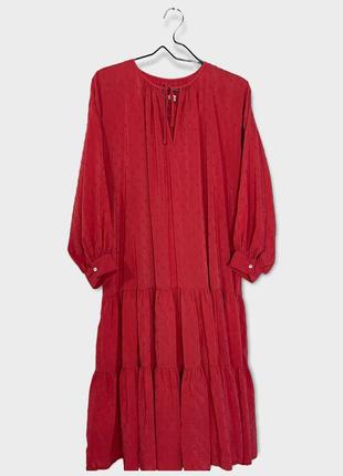 Zara оверсайз сукня з воланами х4 фото