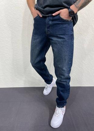 Чоловічі джинси mom темно-синього кольору