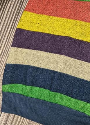 Яркий тонкий свитер туника в полоску #7913 фото