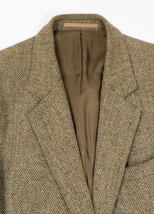 Vintage harris tweed wool blazer вінтажний твідовий піджак bmh0137865 фото