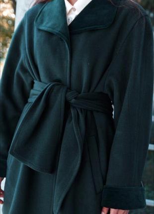Брендове кашемірове кашемір вовняне шерсть ангора класичне класика пальто оверсайз на поясі2 фото