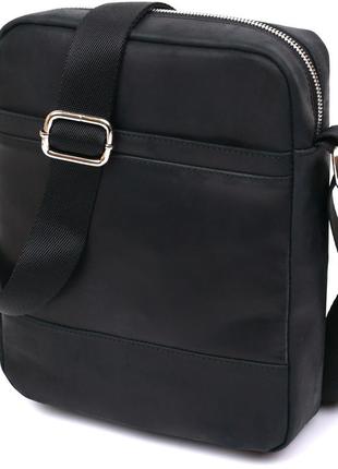 Винтажная мужская сумка через плечо shvigel 16331 черный