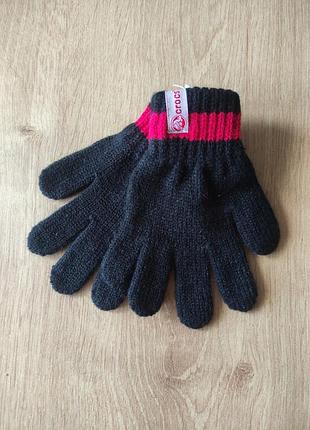 Дитячі трикотажні рукавички crocs. 4-5 років.
