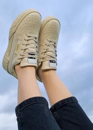 Женские бежевые кроссовки puma cali жіночі бежеві кросівки puma cali