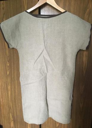 Платье-туника из плотного льна