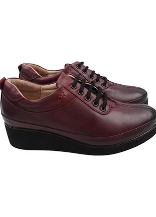 Туфли женские euromoda бордовые натуральная кожа, 39