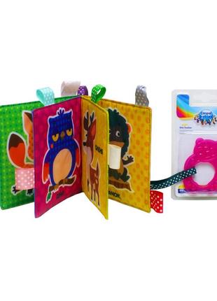 М'яка книжка-шуршалка "зайчик" книжковий хмарочос 403761 з прорізувачем топ