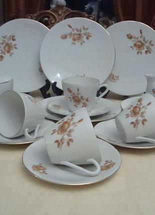 Антикварный чайный сервиз фарфор германия 20 предметов №ст60