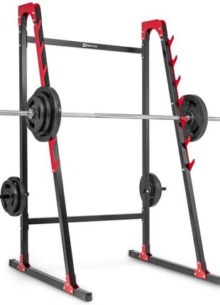 Многоуровневая стойка под штангу hs-1008l черный/красный