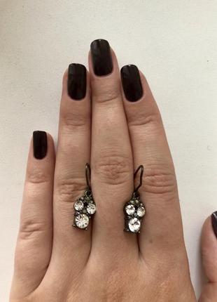 Винтажные серьги с камнями