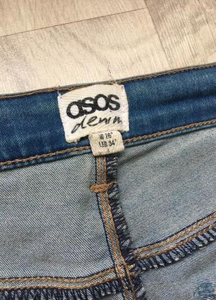 Джинсы asos порванные с дырками голубые3 фото