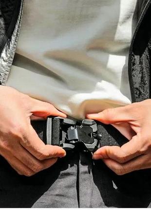 Тактический ремень для штанов "tactical belt" с магнитной пряжкой ( черный )3 фото