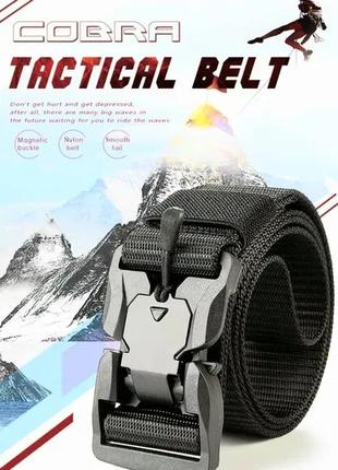 Тактический ремень для штанов "tactical belt" с магнитной пряжкой ( черный )1 фото