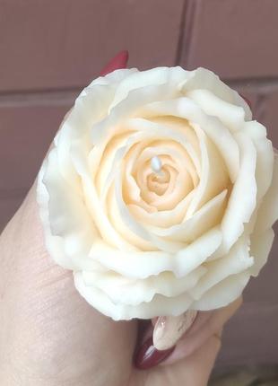 Свічка біла троянда1 фото