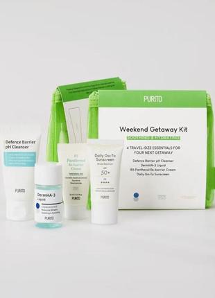 Набір міні засобів для обличчя purito weekend getaway kit 30 мл+20 мл+15 мл+15 мл