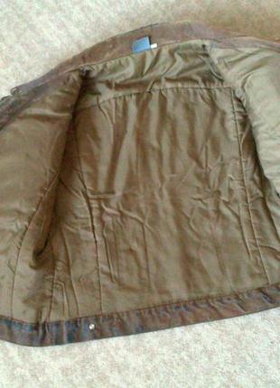 38-40р. тёплая джинсовая стёганая куртка с велюровым напылением nok nok4 фото