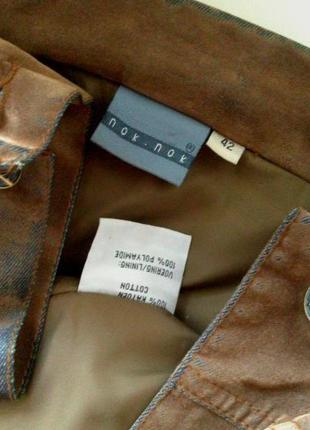 38-40р. тёплая джинсовая стёганая куртка с велюровым напылением nok nok2 фото