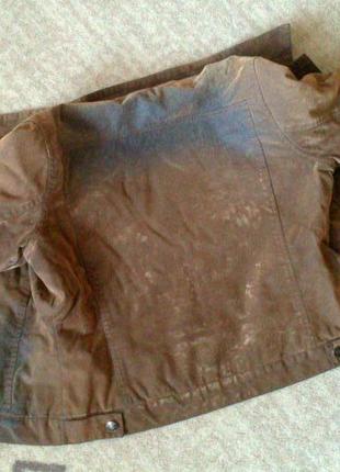 38-40р. тёплая джинсовая стёганая куртка с велюровым напылением nok nok5 фото