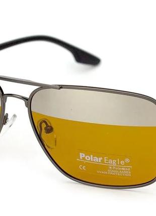 Окуляри для водіїв антифара металеві polar eagle 20511 поляризація polaroid