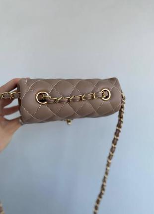 Женская сумка-клатч в стиле chanel mini mokko5 фото
