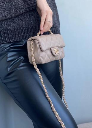 Женская сумка-клатч в стиле chanel mini mokko7 фото