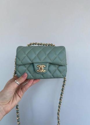 Женская сумка-клатч в стиле chanel mini mint3 фото