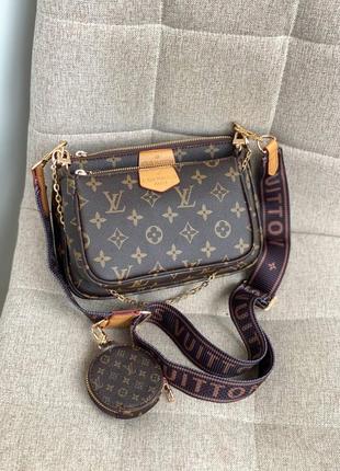 Сумка в стиле louis vuitton multi  brown