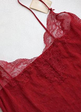 Воздушная бельевая майка-топ на тонких бретелях-спагетти от marks & spenser (размер ххл)