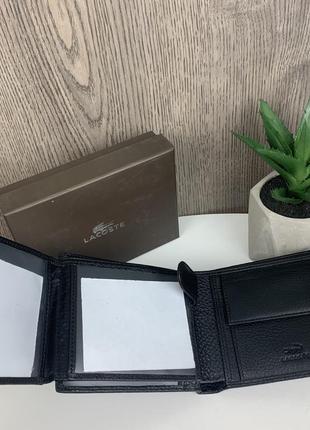 Кожаный мужской кошелек портмоне lacoste люкс качество6 фото