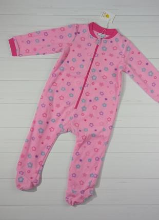 Тепла флісова піжама флісовий чоловічок бодік поддева 86 ovs