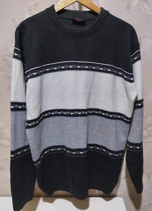 Чоловічий вовняний светр джемпер silvio morello,размер 52