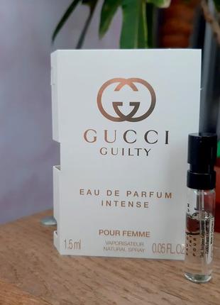 Gucci guilty intense edp women оригинал миниатюра пробник mini vial spray 1,5 мл книжка