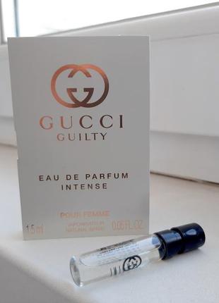 Gucci guilty intense edp women💥оригінал мініатюра пробник mini spray 1,5 мл книжка8 фото