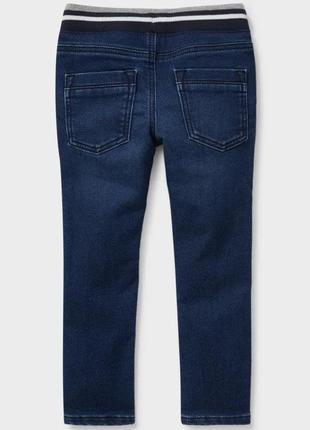 Термо джинсы для мальчика, рост 140, цвет синий2 фото