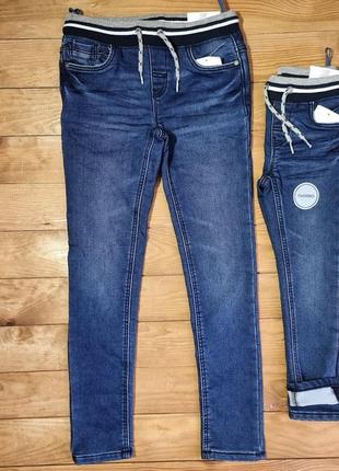 Термо джинсы для мальчика, рост 140, цвет синий3 фото