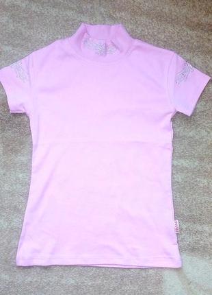 Розовая блузочка-гольф школьный рост 1408 фото