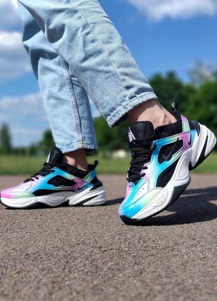 Nike m2k tekno multicolour жіночі яскраві кольорові кросівки найк на осінь весну літо демі яркие разноцветные кроссовки