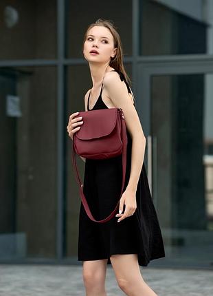 Жіноча сумка кросбоді sambag rose бордо