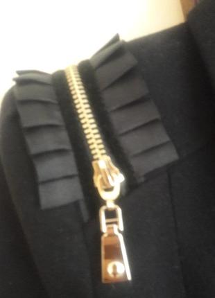 Кашемировое черное демисезонное пальто размер хс2 фото