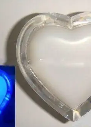 Нічник світлодіодний lemanso серце блакитне 3 led / nl4