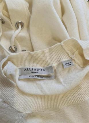 Білий светр шерсть allsaints4 фото