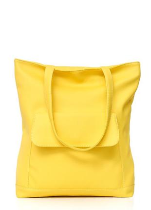 Жіноча сумка sambag shopper жовта4 фото